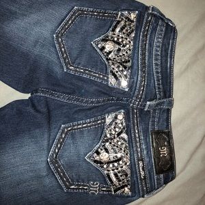 Miss Me Jeans Black and Silver